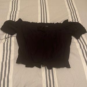Black off the shoulder top